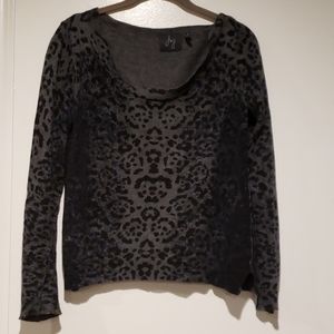 Animal print long sleeve sweater